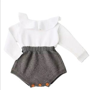 Baby girl Romper Knitted Ruffle